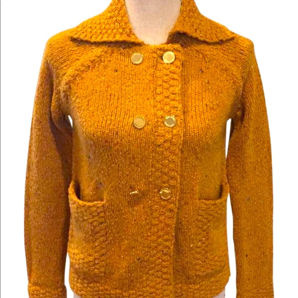 🌼 Tory Burch Mustard Sweater XS 🌼